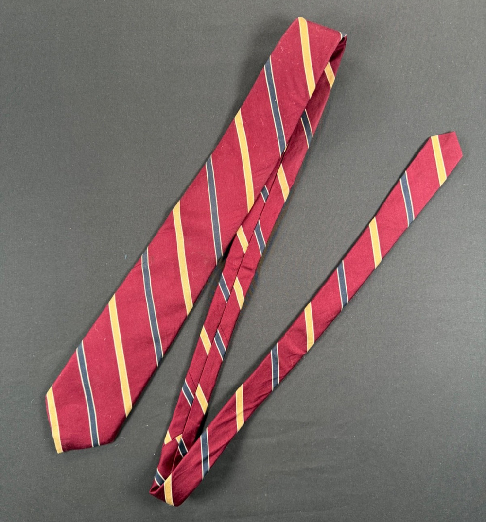 Boston Trader Maroon/Red Striped Neck Tie - Vintage!